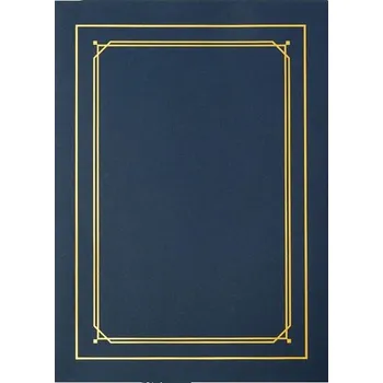 Galeria papieru Desky uzavíratelné - Line, se zl.rámečkem, modré,