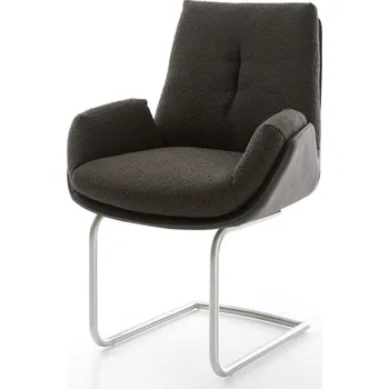 Jídelní židle Jídelní židle Clea-Flex mix materiálů černá konzolová podnož