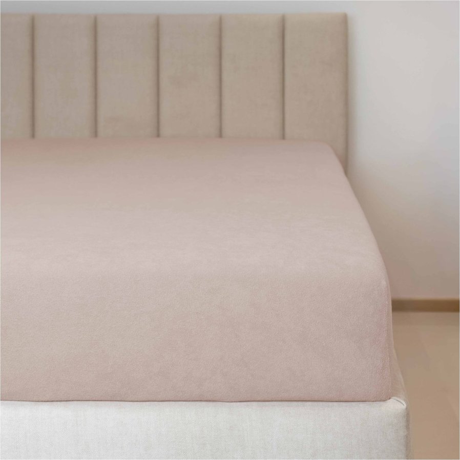 Jiří Polášek Froté prostěradlo 220 g/m² světle béžové (57) – napínací, odolné Velikost: 140x200 na výšku 15-18 cm