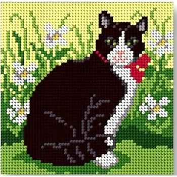 Tištěná předloha pro výšivku - 15 x 15 cm - Kočka č.2