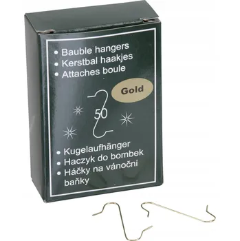 Vánoční dekorace Háčkové přívěsky na zlaté vánoční baňky 50 ks