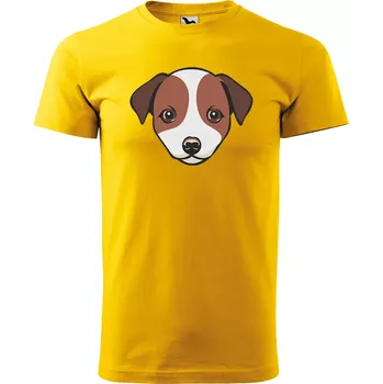 Pánské tričko Sablio Tričko s potiskem pro milovníky psů Jack Russell teriér - žluté S