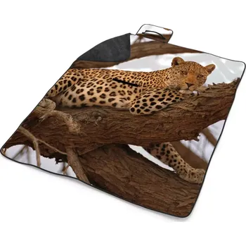 deka Sablio Plážová deka Levhart 2: 200x140 cm