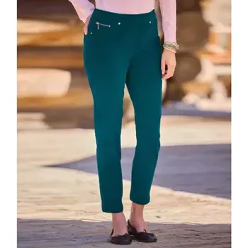 Atlas For Men Pohodlné tregíny ze strečového manšestru, Zelená, Velikost 42 ZT007