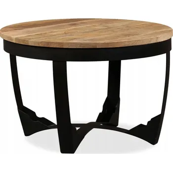 Konferenční stolek Stolek VidaXL kulatý 60 x 60 x 40 cm, odstíny růžové