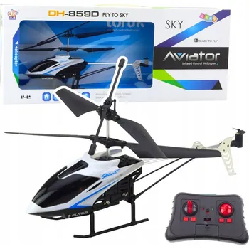 RC model auta RC Helikoptéra Aviator DH-859D s LED osvětlením a 360° rotací
