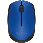 Logitech M171/Kancelářská/Optická/1 000 DPI/Bezdrátová USB/Černá-modrá
