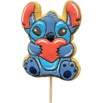 Jedlá dekorace na dort Stitch z perníku