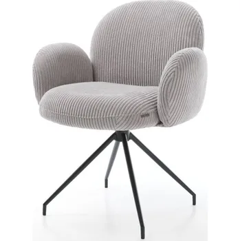 Jídelní židle Jídelní židle Nube-Flex s područkami manšestr stříbrnošedá