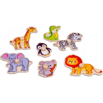Dřevěná hračka PUZZLE pro Děti Dřevěné Zoo VZDĚLÁVACÍ