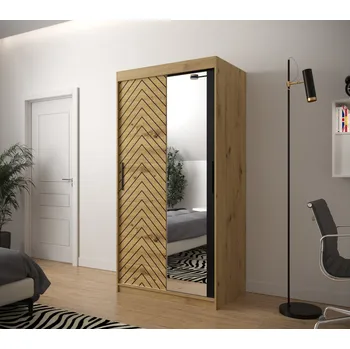 Šatní skříň Šatní skříň Abi Jodelka 2 Barva korpusu: Bílá, Rozměry: 100 cm, Dveře: Bílá mat