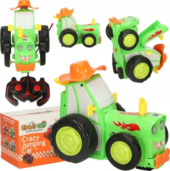 autíčko Dálkově Ovládaný Skákající Traktor R/C Zelený