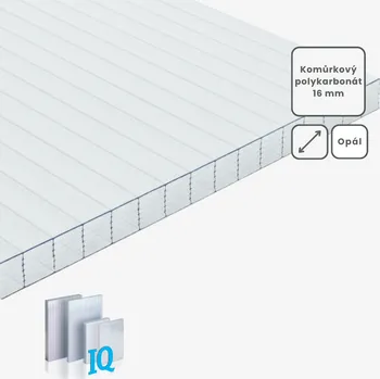 Průsvitná krytina exolon Komůrkový polykarbonát 16 mm IQ RELAX Rozměr desky: 1050x6000mm
