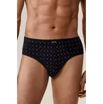 3 PACK slipy Atlantic 3MP-205 - bavlna Tmavě modrá-šedá XL