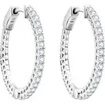 NB-3043 Stříbrné náušnice kruhy se zirkony