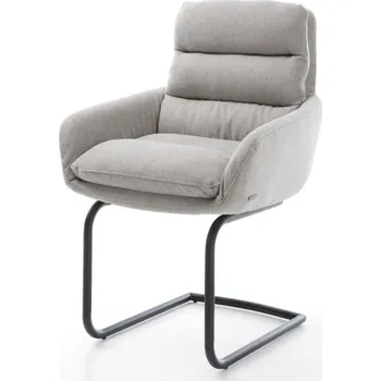 Jídelní židle Jídelní židle Abelia-Flex s područkami plochá tkanina světle