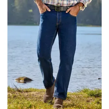 Pánské džíny Atlas For Men Tmavě modré džíny rovného střihu, Modrá, Velikost 54 Q2123