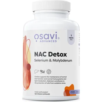 Osavi NAC Detox, Selen a molybden, 60 kapslí Podpora funkce jater, doplněk stravy