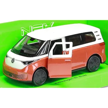 autíčko VOLKSWAGEN ID. BUZZ KOVOVÝ MODEL WELLY 1:34/39 HNĚDO-BÍLÁ