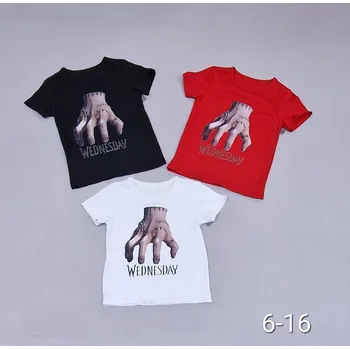 Dívčí tričko made in Italy módní letní triko Wednesday 23578 barva: béžová, Rozměr: 158