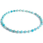AN603 Minerální náramek přírodní Tyrkys a stříbro AG925