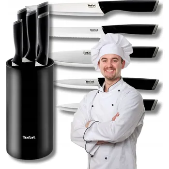 Kuchyňský nůž Sada 5 nožů v bloku Tefal Comfort K2216S74 – na chleba, loupání a krájení