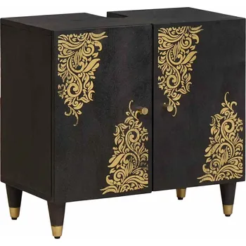 Koupelnový nábytek Skříňka pod umyvadlo s úložištěm Černá 62 x 33 x 58 cm