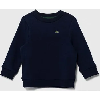 Chlapecká mikina Dětská mikina Lacoste tmavomodrá barva, melanžová SJ5284 59X, vel. 104