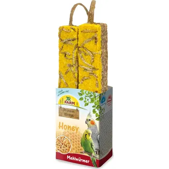 Krmivo pro ptáka JR Birds Proteinová tyčinka Med-Mouční červi 150 g