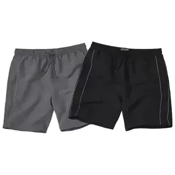 Pánské kraťasy Atlas For Men Sada 2 sportovních šortek Beach Sport, Černá, Velikost XL V5023