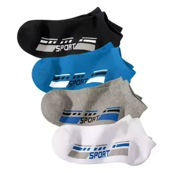 Pánské ponožky Atlas For Men Sada 4 párů sportovních kotníkových ponožek , Modrá, Velikost 39-42 K1173