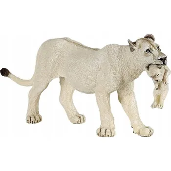 Figurka ZVÍŘÁTKA Figurky PAPO Lvice Bílá s Mládětem HEZKÉ HRAČKY pro Holčičky