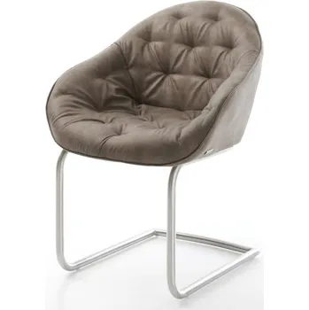 Jídelní židle Jídelní židle Gaio-Flex taupe vintage konzolová podnož kulatá