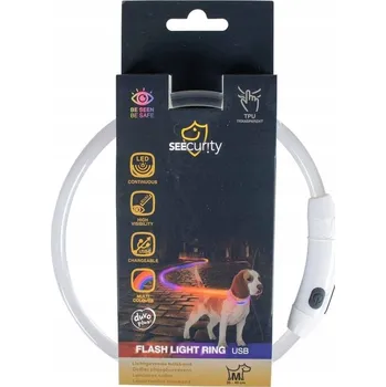 Obojek pro psa Duvo+ Svítící obojek pro psa USB TPU Multikolor L 65 cm