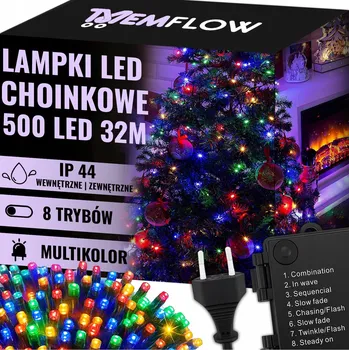 Vánoce Vánoční osvětlení na stromeček MEMFLOW pro interiér 32 m, 301 - 500 světýlek