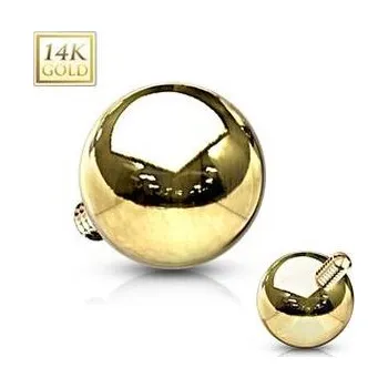 Piercing ZL01212-YG Zlatý piercing - mikrodermál kulička, Au 585/1000