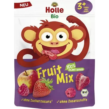 Sušené ovoce HOLLE BIO OVOCNÁ SMĚS LYOFILIZOVANÉ OVOCNÉ KŘUPKY JABLKO JAHODA MALINA