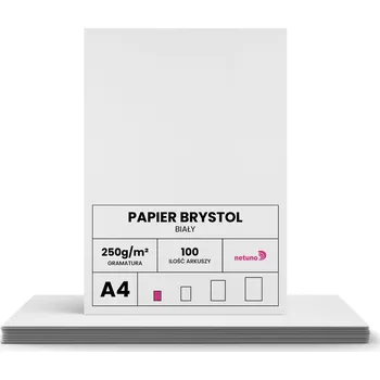 Kancelářský papír Technický papír bristol bílý silný 250g A4 pro výtvarné práce 100 listů.