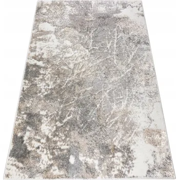 Koberec KOBEREC BĚHOUN DO LOŽNICE MÓDNÍ VZOR MRAMOR ŠEDOBÉŽOVÝ LESK 67x120cm