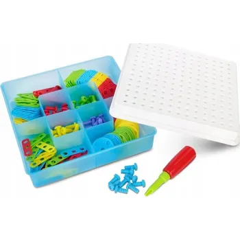 ostatní stavebnice Skládačka STAVEBNICE Konstrukční pro šroubování 180 dílků