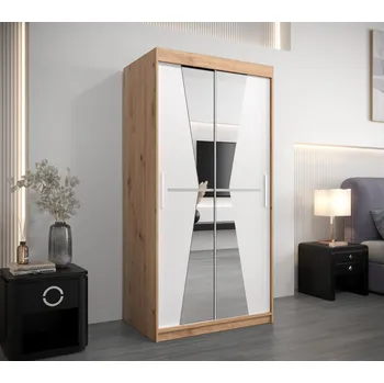 Šatní skříň Šatní skříň Abi Ma Barva korpusu: Dub Sonoma, Rozměry: 150 cm, Dveře: Bílá