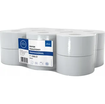 Toaletní papír Toaletní papír Celulóza T100/2 bez vůně Ellis Professional 12 ks