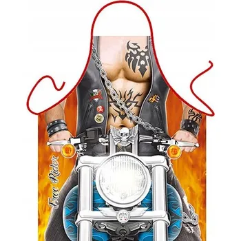 Kuchyňská zástěra Zástěra Mladý muž na motorce