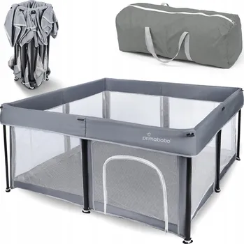 Dětská ohrádka PRIMABOBO Dětská ohrádka TINA Skládací cestovní Velká 126x126cm Šedá