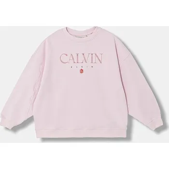 Chlapecká mikina Dětská mikina Calvin Klein Jeans IG0IG03066.128.176.PPY2 růžová 30X, vel. 164