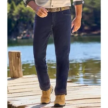 Pánské džíny Atlas For Men Pohodlné modré strečové džíny rovného střihu Regular , Modrá, Velikost 50 Q3124