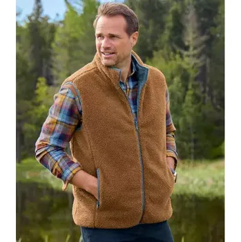 Pánská vesta Atlas For Men Oboustranná prošívaná vesta 2 v 1, Modrá, Velikost 4XL N8118