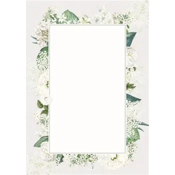 Kancelářský papír Galeria papieru Diplom A4 - motiv bílé květiny, 170 g/m2, 25 ks