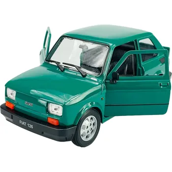autíčko WELLY FIAT 126p MALUCH TMAVĚ ZELENÝ 1:21 LEGENDY PRL NOVÝ KOVOVÝ MODEL