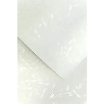 Kancelářský papír Galeria papieru Designový papír A4 Liana, 100 g, bílý, 50 ks